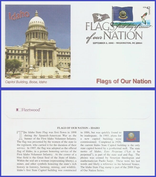 USA6 #4288 U/A FLEETWOOD FDC   Idaho Flag - Image 1 of 1