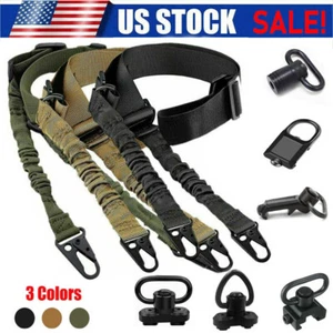 Tactical 2 Point Sling Adjustable Gun Rifle Strap M LOK QD Sling Swivels Mount - Picture 1 of 40