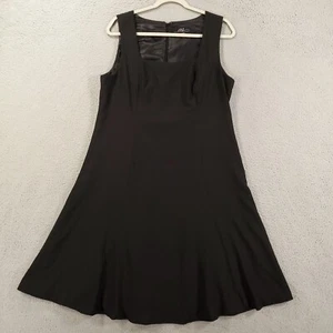 Midnight Samtkleid Damen XL schwarz LBD quadratischer Ausschnitt Reißverschluss hinten LESEN - Bild 1 von 9