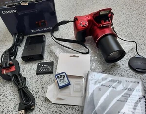 Boxed Canon PowerShot SX400 IS HD 16.0MP Digital Camera-- Red - Picture 1 of 18
