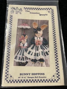 Patrón The Country Quayle ~ CONEJO HOPPINS ~ 18"" y 27"" Bungee Bell Bunnies - Imagen 1 de 2