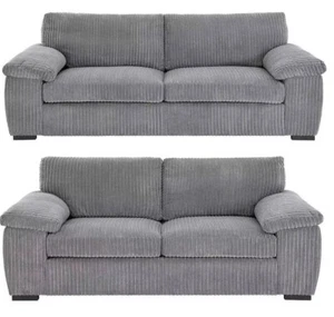 NEW ORIGINAL AMALFI FULL BACK JUMBO CORD SOFA 3+2 5 COLOURS - Picture 1 of 13