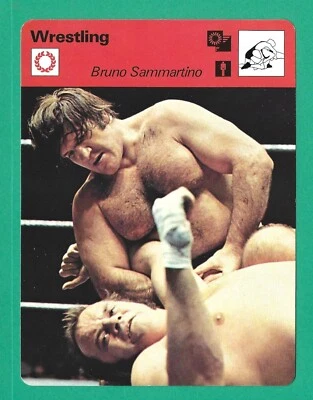 1977-79 Sportscaster "LAUSANNE" 4,75x6,25 Tarjeta Bruno Sammartino WWF grado medio ⚾ Foto 1 de 4