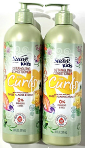 2 Pack Suave Kids Detangling Conditioner For Curls Sweet Almond Honey 20oz