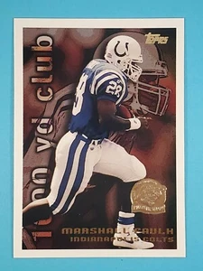 1995 Topps 1000 Yard Club Jaguars Inaugural Marshall Faulk Colts #10 🏈 - Picture 1 of 2