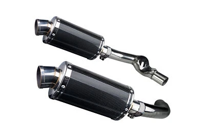 本田 CBR1000F Delkevic Slip On DS70 9 英寸碳纤维椭圆形消声器排气 87-99 — 第 1/2 张图片