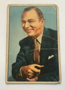 1952 TELEVISION AND RADIO STARS NO. 34 LEE TRACY BOWMAN CARD 