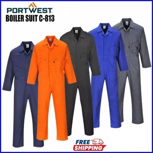 Portwest Liverpool Reißverschluss Coverall Overall Garage Mechaniker Kessel Arbeitsanzug C813 - Bild 1 von 10