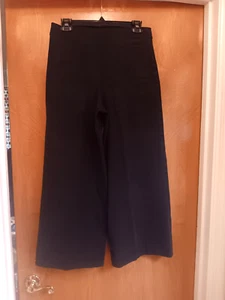 Spanx Medium On The Go Cropped Pants Wide Leg Shaping Pull On Pockets Black M - Picture 1 of 17