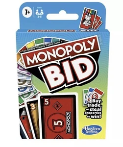 Monopoly Bid Hasbro Brand NEW Card Game - Picture 1 of 3