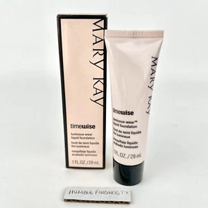 Mary Kay Timewise IVORY 4 Luminous Wear Liquid Foundation 1oz Pink Black Box New - Picture 1 of 6
