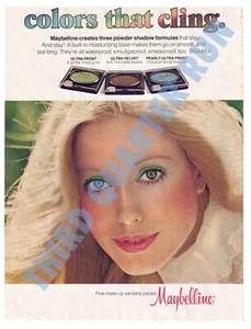 Vintage Maybelline Lidschatten Werbung Werbung Farben, die Make-up klammern - Bild 1 von 1