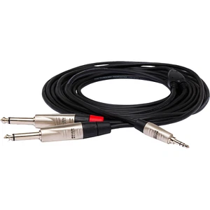 Hosa Pro Series HMP Stereo Breakout 1/8" stereo da 3,5 mm TRS a doppio 1/4 in TS wit - Foto 1 di 2
