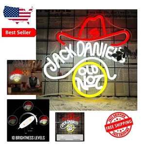 Red Dimmable LED Cowboy Hat Beer Neon Light for Home Bar & Office - Picture 1 of 8