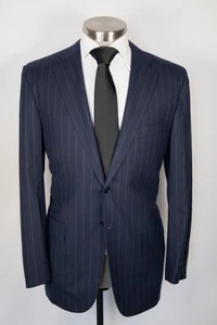 Kiton Napoli Blazer 42R /52 Handmade in Italy Striped 100% Lana Wool Mens Jacket - Picture 1 of 11