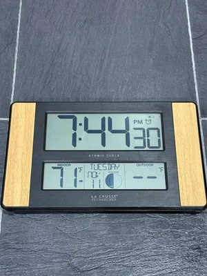 La Crosse Technology Wall/Table Clock 513-1417v2 Temperature Moon Phase - Image 1 of 4