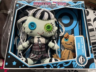 Monster High Plush Frankie Stein Watzit Fabulous Rag Doll 9" 2009 T1399 Rare - Image 1 of 3