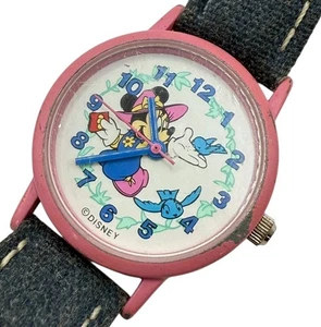 Disney Minnie Mouse Gärtner Vögel Uhr Jeansband neue Batterie  - Bild 1 von 6