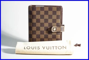LOUIS VUITTON Agenda MM Damier Ebene Canvas Organizer 6 Loch aus Leder - P.P. - Bild 1 von 8
