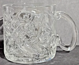 Vintage 1995 McDonalds "The Riddler" Glas 3D geprägt Batman Forever Becher Tasse USA - Bild 1 von 13