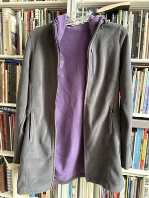 Athleta M 灰色拉链连帽衫拉链口袋柔软 — 第 1/4 张图片