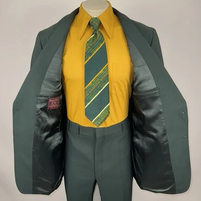 Traje de Ocio Warren Sewell Para Hombres 46 Chaqueta Larga 40 Pantalones Sin Dobladillo De Colección Años 70 Nuevo de Lote Antiguo Foto 1 de 4