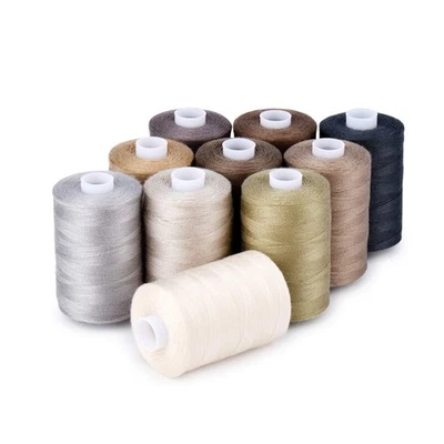 Sewing Thread Set 10 Spool Pack 10 Grey Colors 100% Polyester 100 Yards - Image 1 of 3