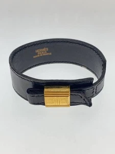 HERMES Bracelet Leather BLK Ladies Artemis - Picture 1 of 3