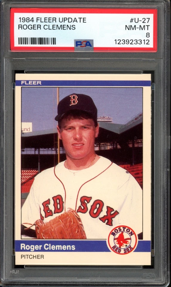 Винтажная бейсбольная карточка 1984 Fleer Update #U-27 дебютант Роджер Клеменс PSA 8 (3312) - Изображение 1 из 2