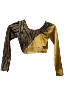Whirl A Weve Dance Creation Top Kind Large Animal Print Langarm Performance - Bild 1 von 7