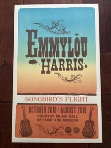 2018 Emmylou Harris Songbird's Flight Hatch Show Ausstellung Druck Poster CMHOF - Bild 1 von 4