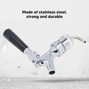 Stainless Steel Beer Faucet Tap Handle Faucet Kegerator Beer Tap for Homebrewing - Foto 1 di 7