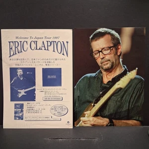 Two ERIC CLAPTON Posters JAPANESE TOUR Ad 1987 and PORTRAIT Playing Guitar    - Picture 1 of 3