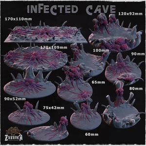 Warhammer 40K/AOS Resina Base Toppers Wargaming Cueva Infectada - Imagen 1 de 3