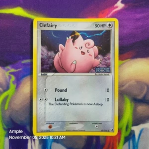 Clefairy - Pokemon EX Fuerzas Invisibles Estampado Pokeball Holo Patrón 53/115 Juego de cartas coleccionables - Imagen 1 de 5