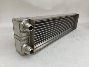 aluminium oil cooler prototype with -12 j i c fittings - Picture 1 of 3