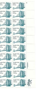 Scott Strip Block #2041 Brook'yBridge 20 cent - Picture 1 of 2