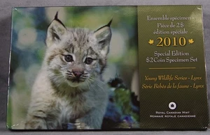 2010 RCM Specimen Set Special Edition $2 Lynx Coin 7 Piece Young Wildlife Series - Picture 1 of 5