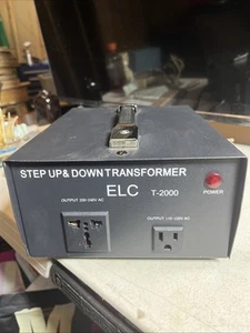 ELC T-2000 Watt Voltage Converter Transformer Step Up/Down 110v to 220v-110v - Picture 1 of 6