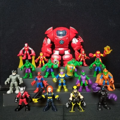 Playskool Marvel Super Hero Adventures 18 Lote Hulkbuster Iron Man Spider Man  Foto 1 de 4