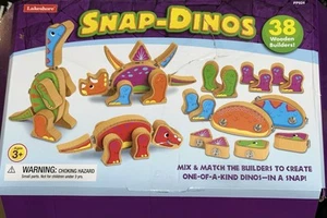Lakeshore Learning Snap Dinos Wooden Building Toy *Create Your Own Dinosaur!* - Picture 1 of 11