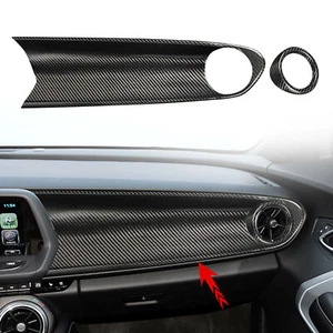 For Camaro 2016-2018 2019 2022 Co Pilot Dash Panel Cover Trim REAL Carbon fiber - Picture 1 of 12