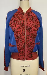 Her universe Marvel Spider-Man Satin Bomber Jacket XS Web print - Picture 1 of 11