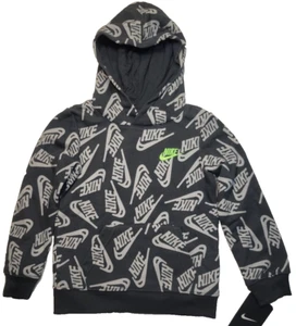 Nike Boys All Over Print Logo Pullover Hoodie Sweatshirt Size 4 FREE SHIP $44 - Picture 1 of 7