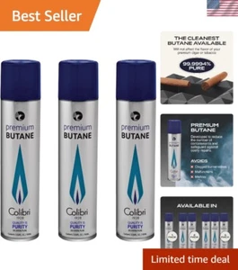 Premium Butane Fuel Refill for Lighters Torch's Canisters 3 Pack - Picture 1 of 5
