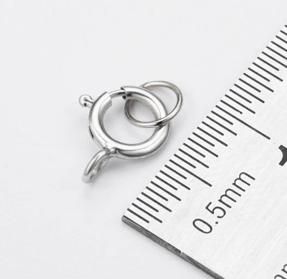 1PC Pure AU750 18K Solid Gold Ring Clasp For Bracelet Necklace Jewelry DIY# - Image 1 of 4