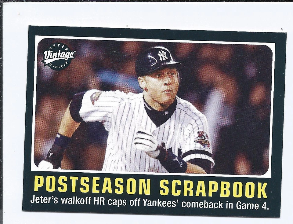 2002 UPPER DECK VINTAGE Postseason Scrapbook  DEREK JETER (Yankees) - Image 1 of 1