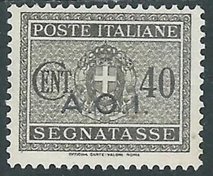1939-40 AFRICA ORIENTALE ITALIANA SEGNATASSE 40 CENT MH * - I43-9 - Picture 1 of 1