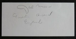 Joe Mercer Signed Index Card Arsenal Everton & England Legend COA - Bild 1 von 1