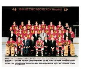 1984 1985 CHICAGO BLACKHAWKS  8X10 TEAM PHOTO  HOCKEY NHL HOF USA - Picture 1 of 1